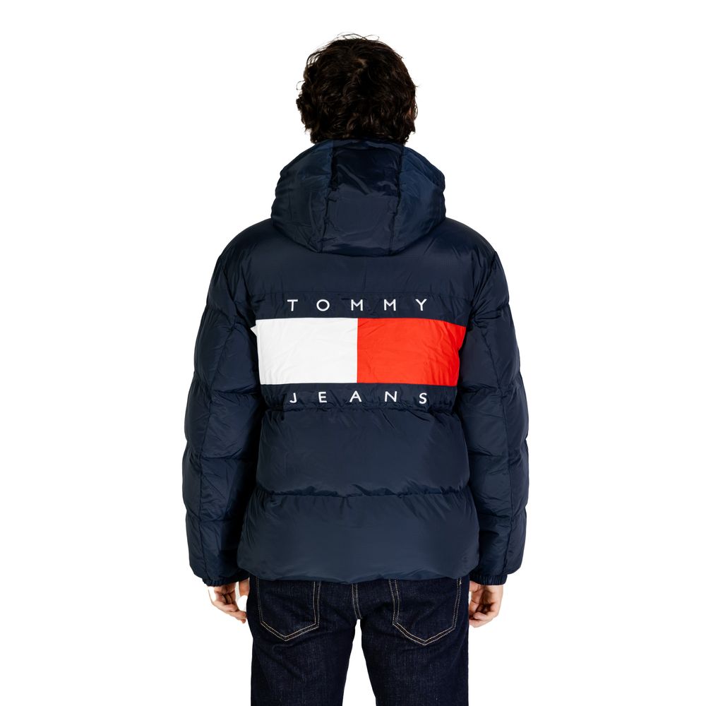 Jachetă Tommy Hilfiger Jeans albastră din poliester reciclat