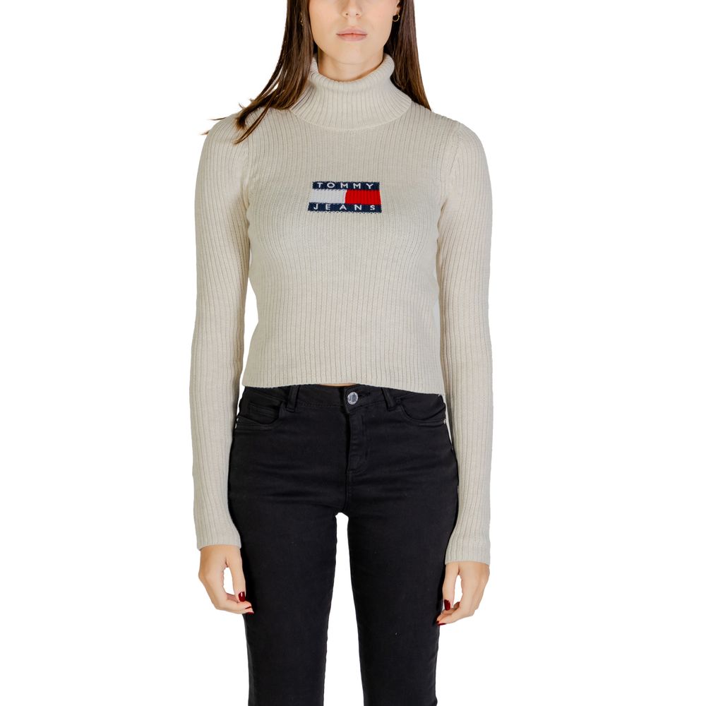 Tommy Hilfiger Jeans – Beigefarbener Pullover aus recyceltem Polyester