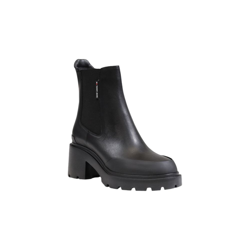 Tommy Hilfiger Jeans – Schwarze Lederstiefel
