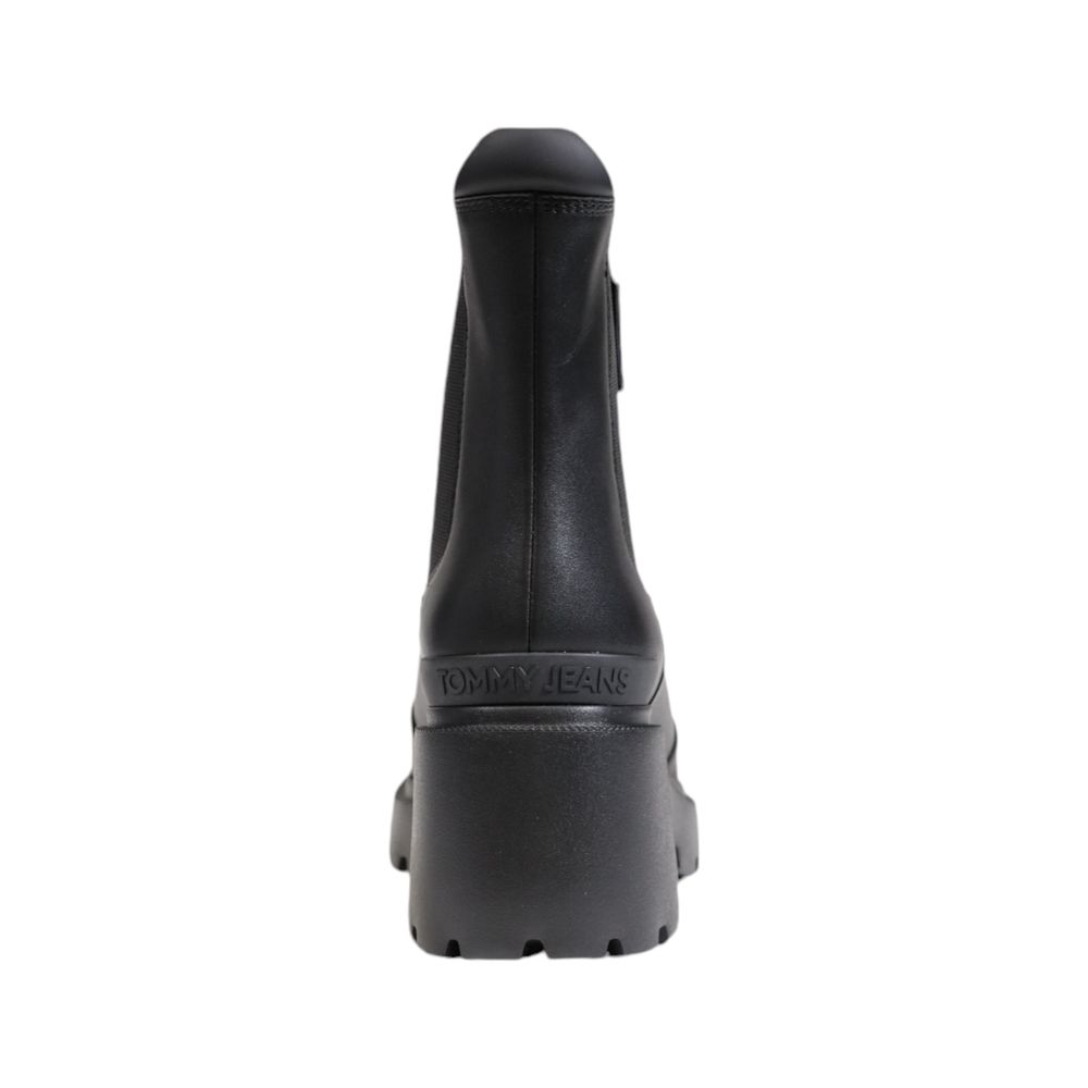 Tommy Hilfiger Jeans – Schwarze Lederstiefel