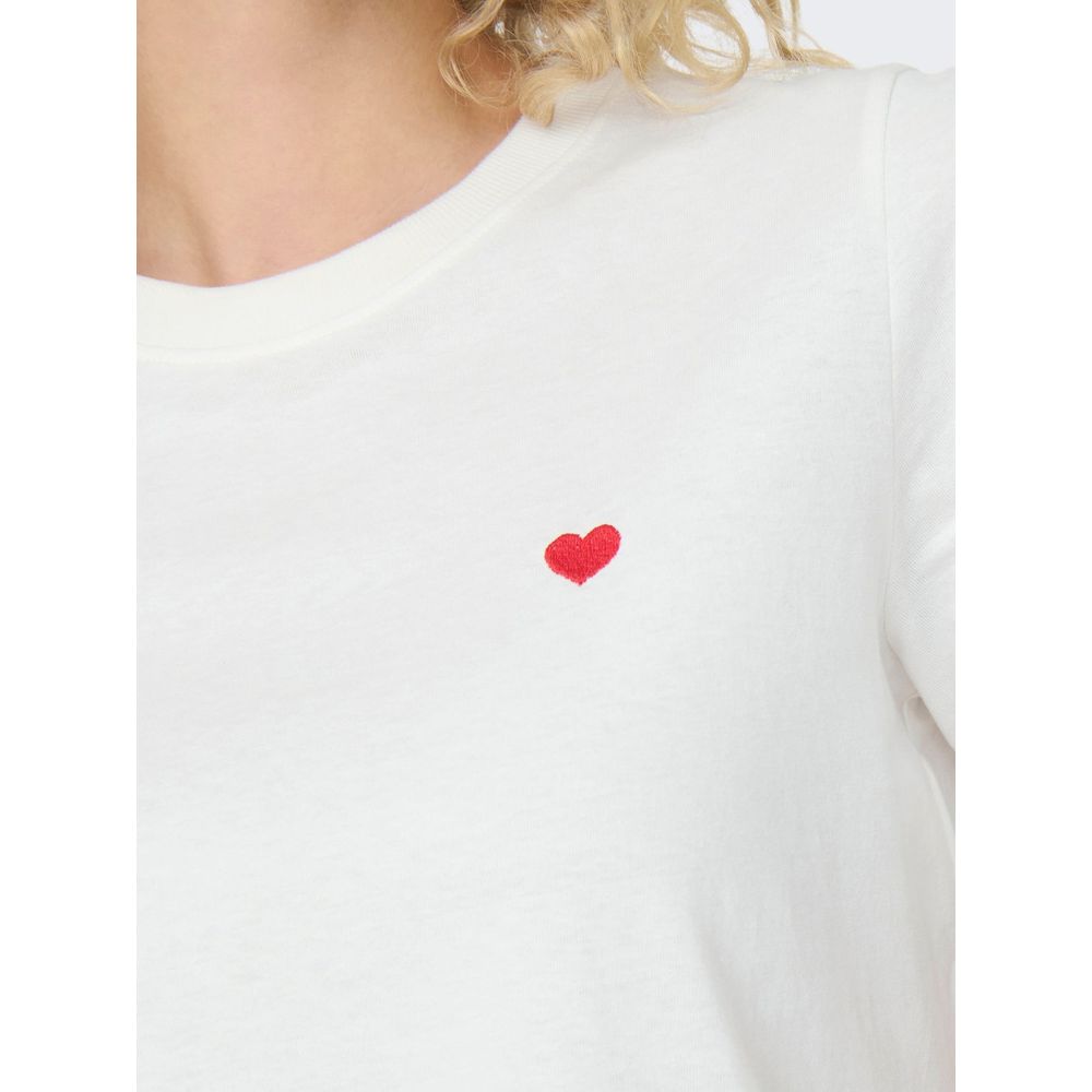 Jacqueline De Yong Topuri și tricou din bumbac alb