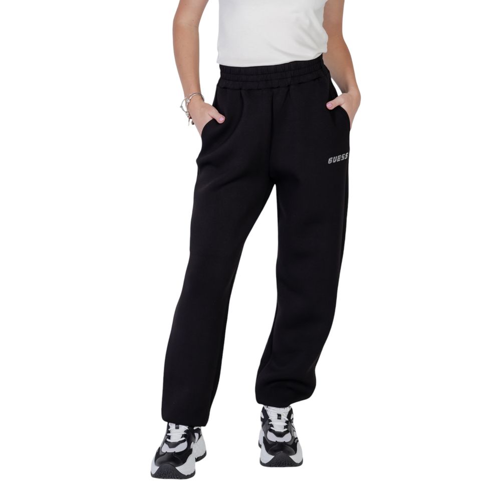 Blugi și pantaloni Guess Active negri din viscoză