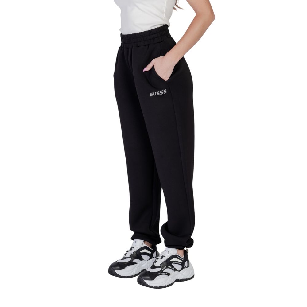 Blugi și pantaloni Guess Active negri din viscoză