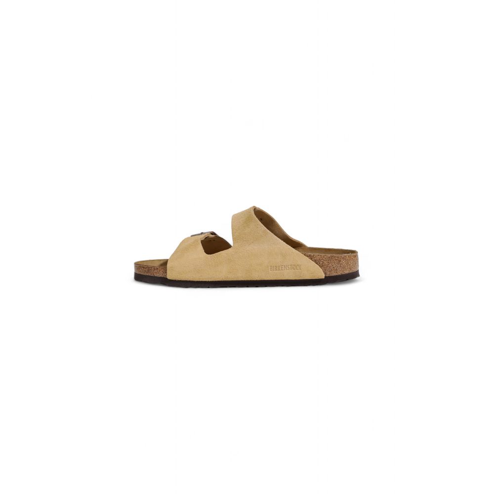 Sandale Birkenstock bej din piele întoarsă