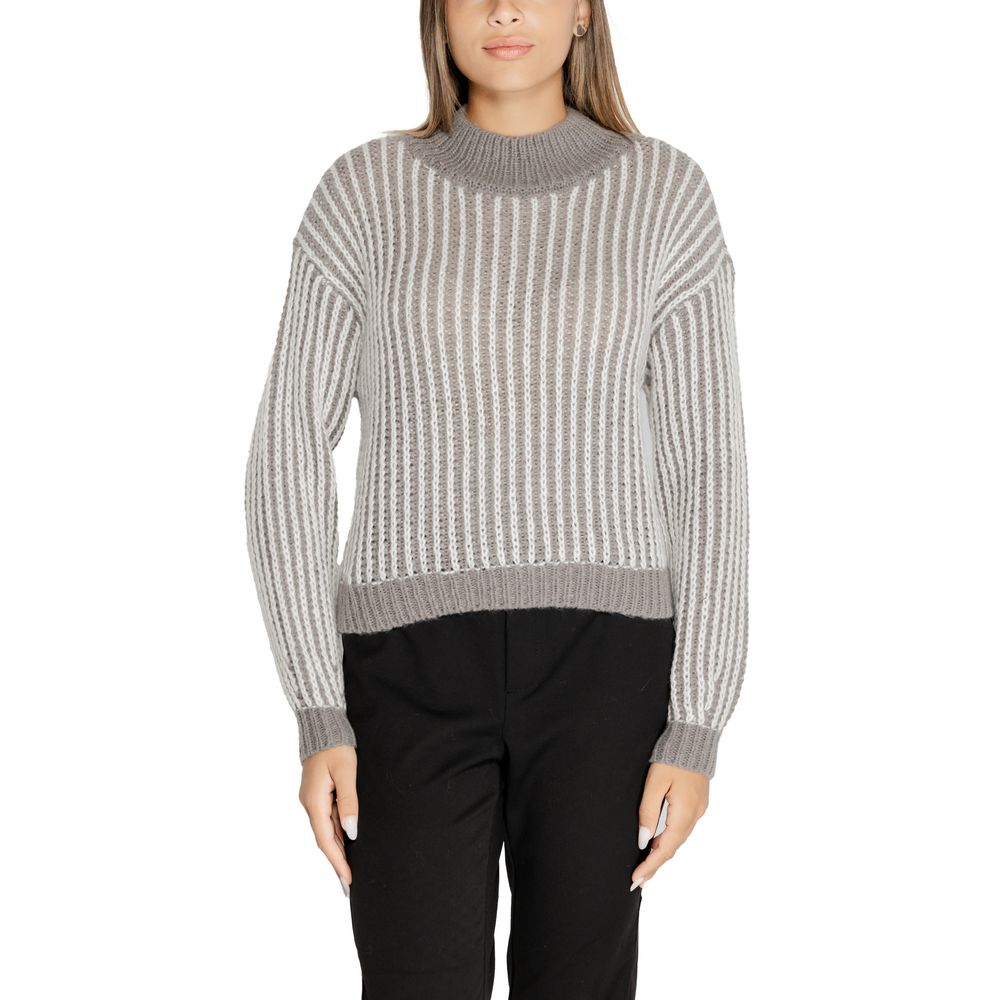 Jacqueline De Yong Grauer Polyesterpullover
