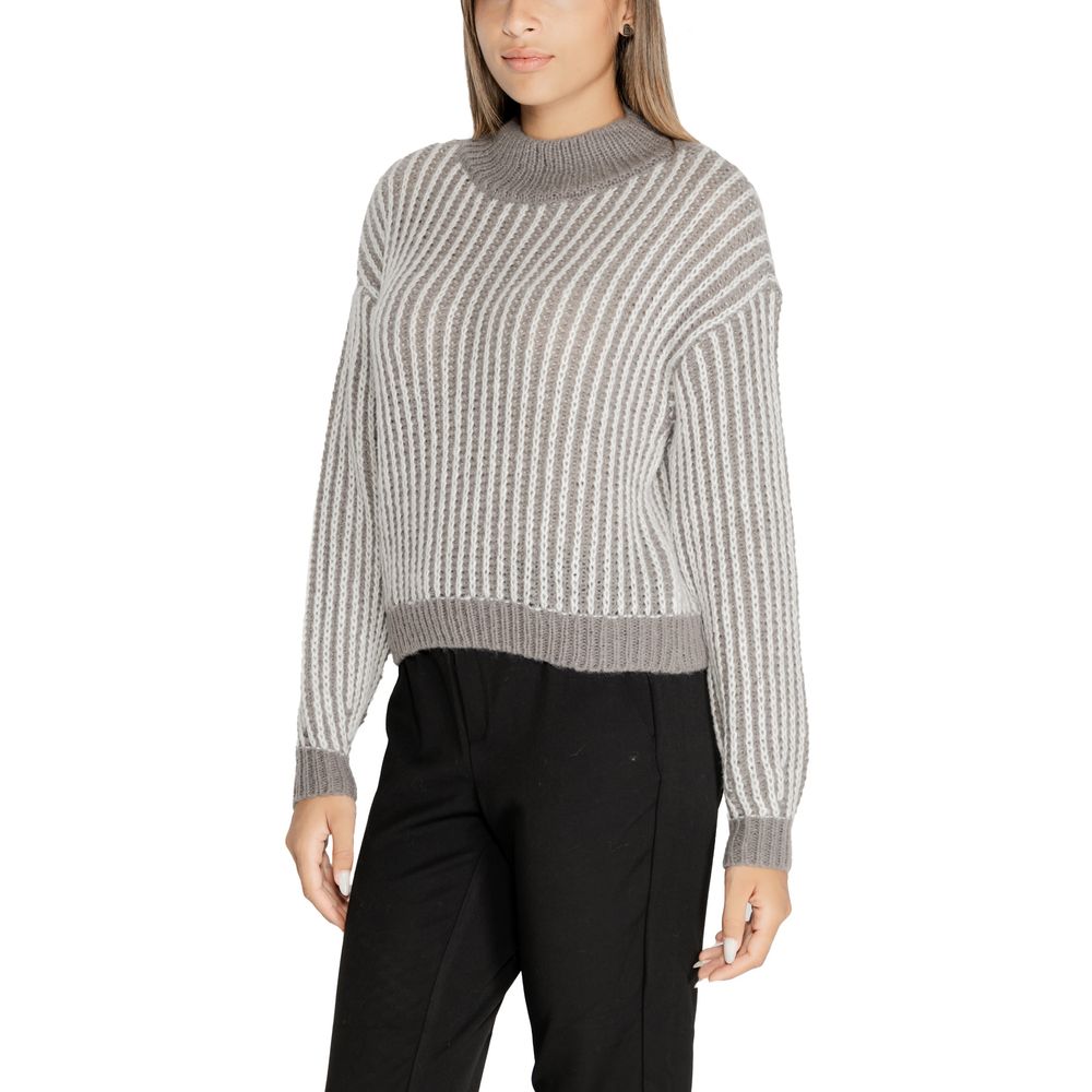 Jacqueline De Yong Grauer Polyesterpullover