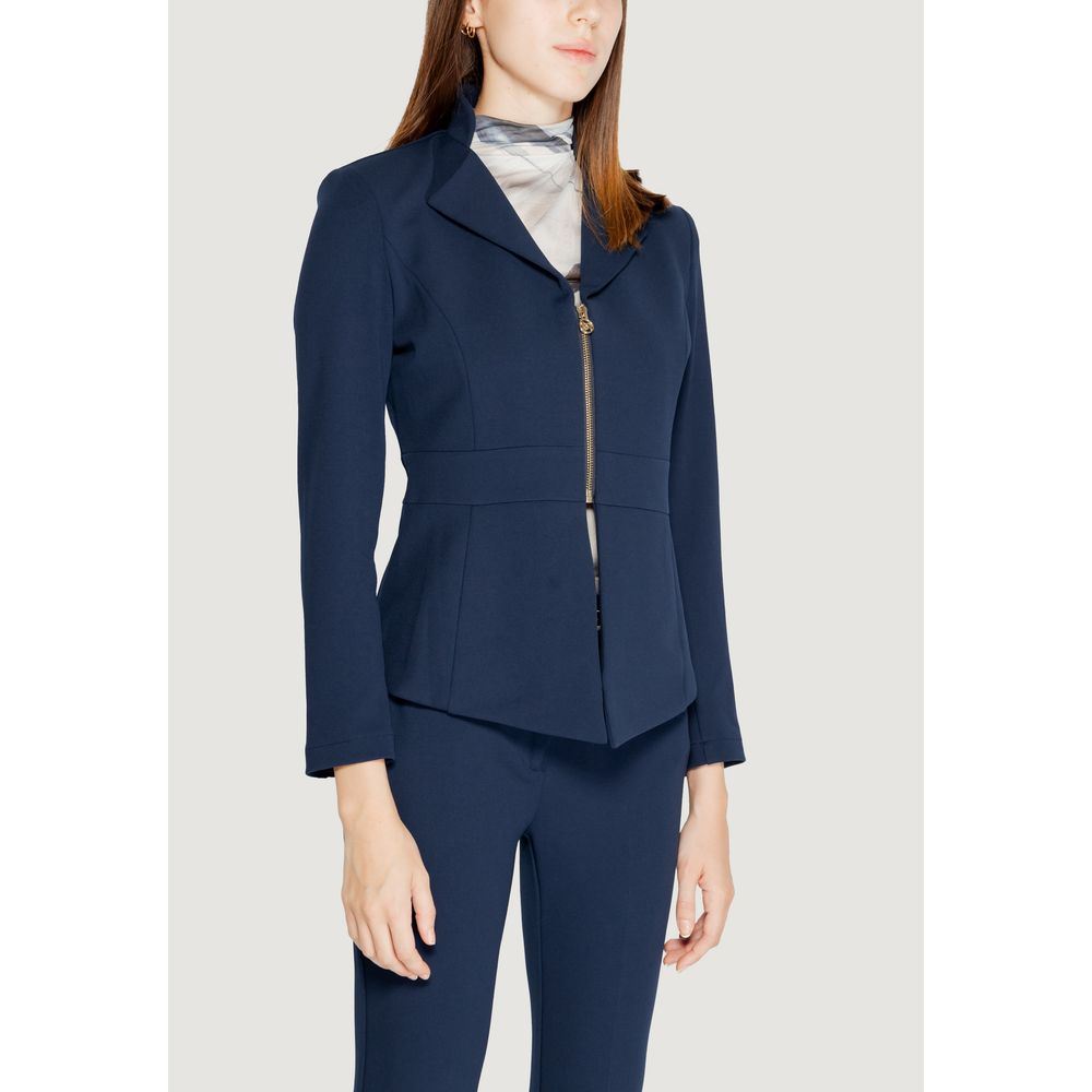 Rinascimento Blue Polyester Blazer
