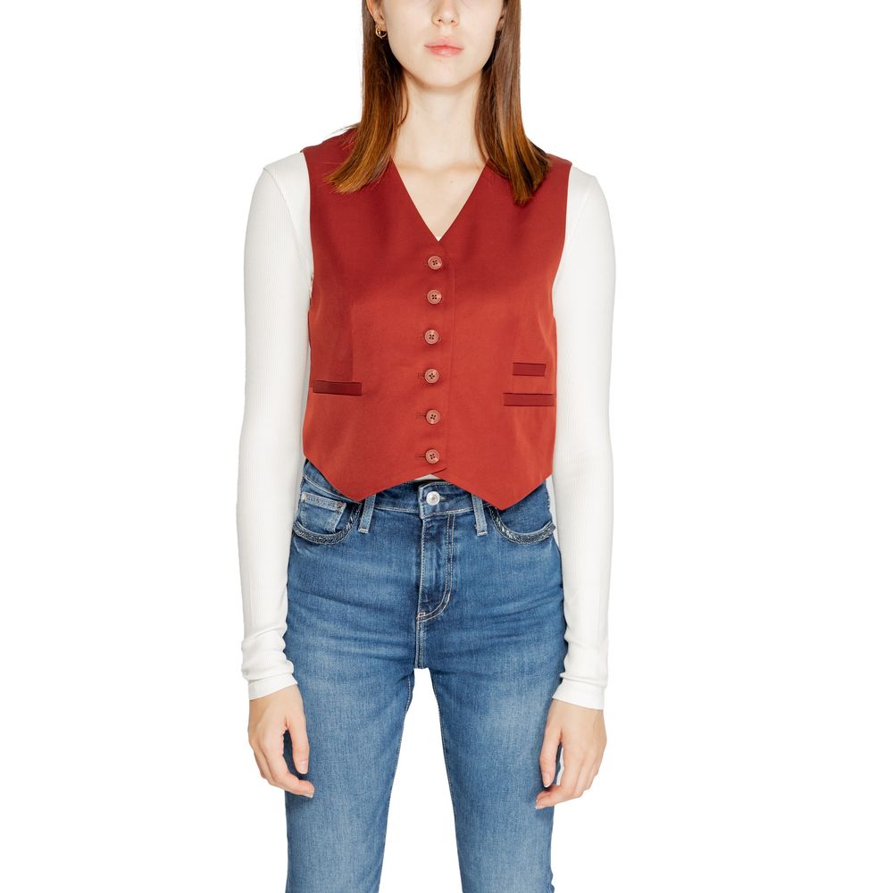 Vero Moda – Rote Polyesterweste