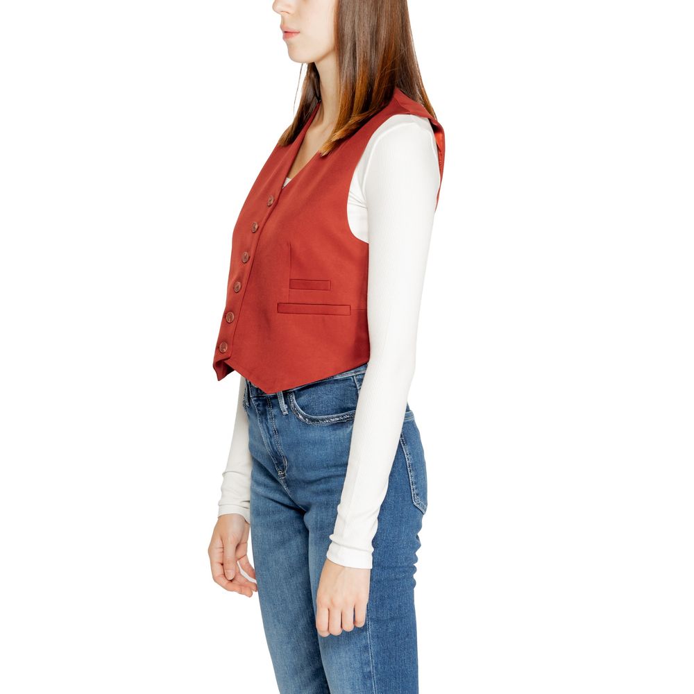 Vero Moda – Rote Polyesterweste