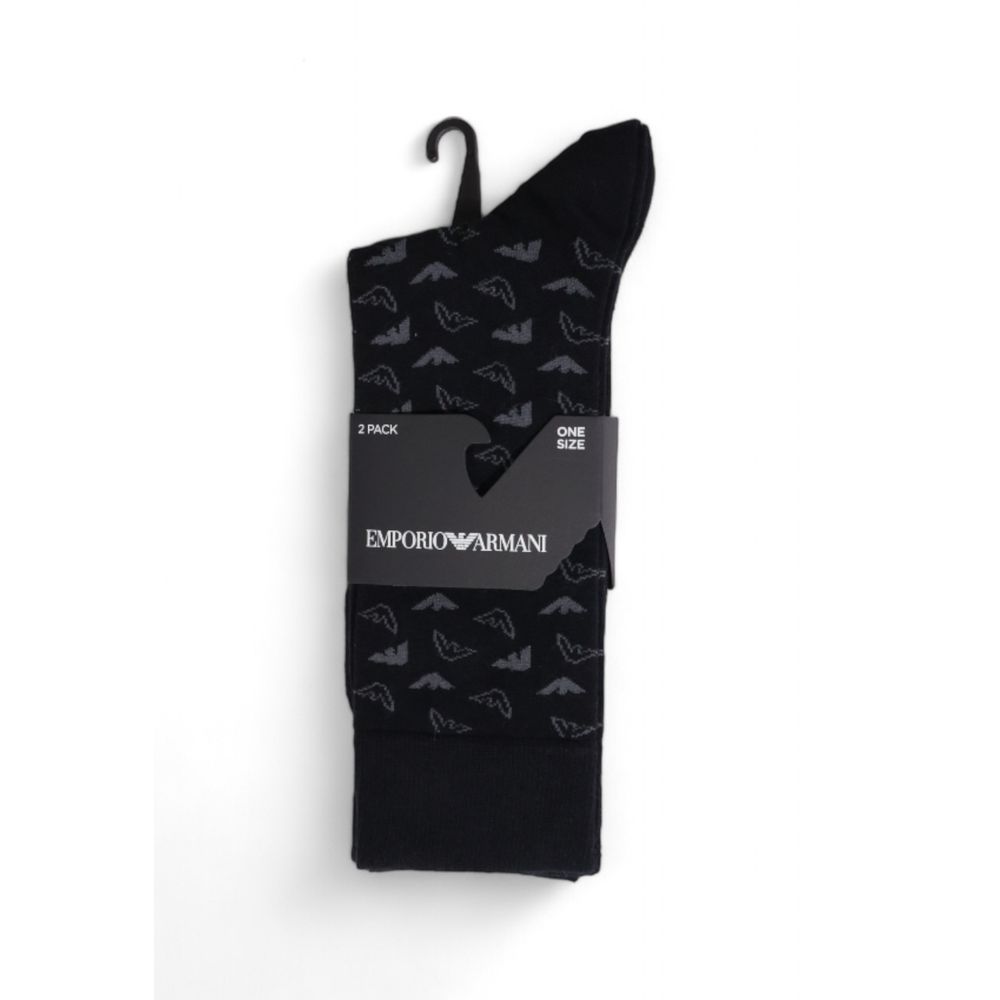 Emporio Armani Underwear – Schwarze Baumwollsocke