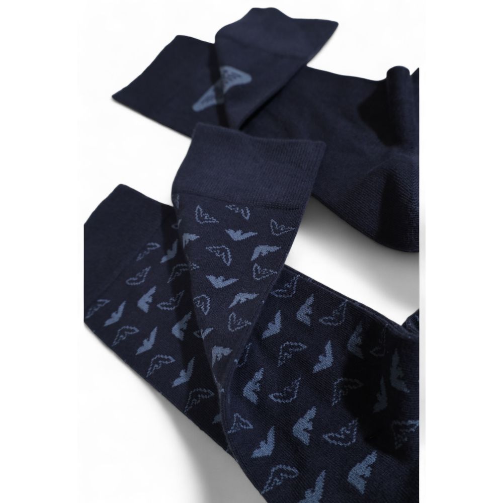 Emporio Armani Underwear – Blaue Baumwollsocke