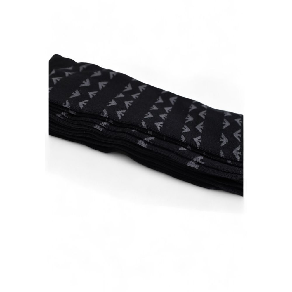 Emporio Armani Underwear – Schwarze Baumwollsocke