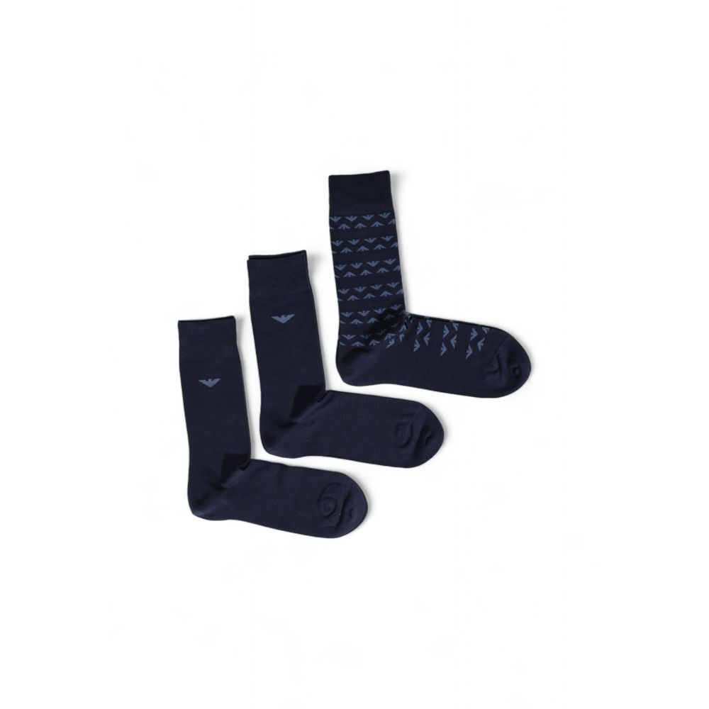 Emporio Armani Underwear – Blaue Baumwollsocke