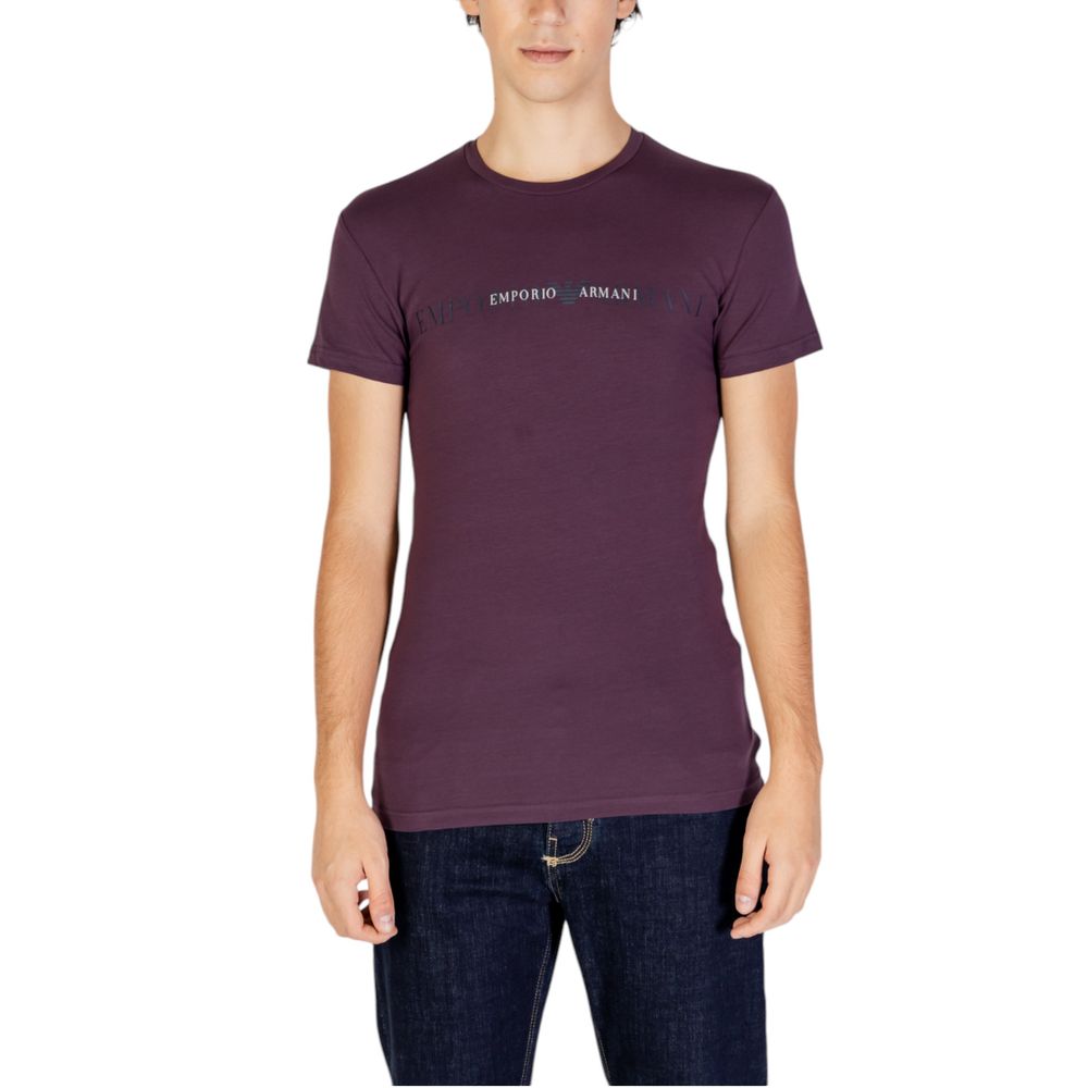 Tricou Emporio Armani Lenjerie intimă mov din bumbac
