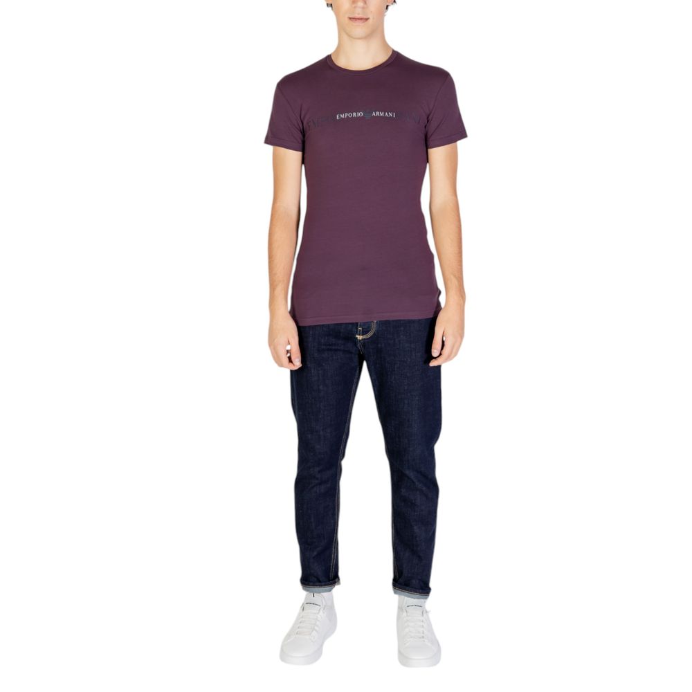 Tricou Emporio Armani Lenjerie intimă mov din bumbac