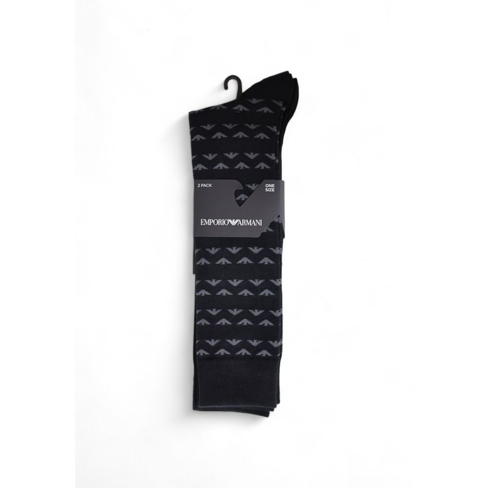 Emporio Armani Underwear – Schwarze Baumwollsocke