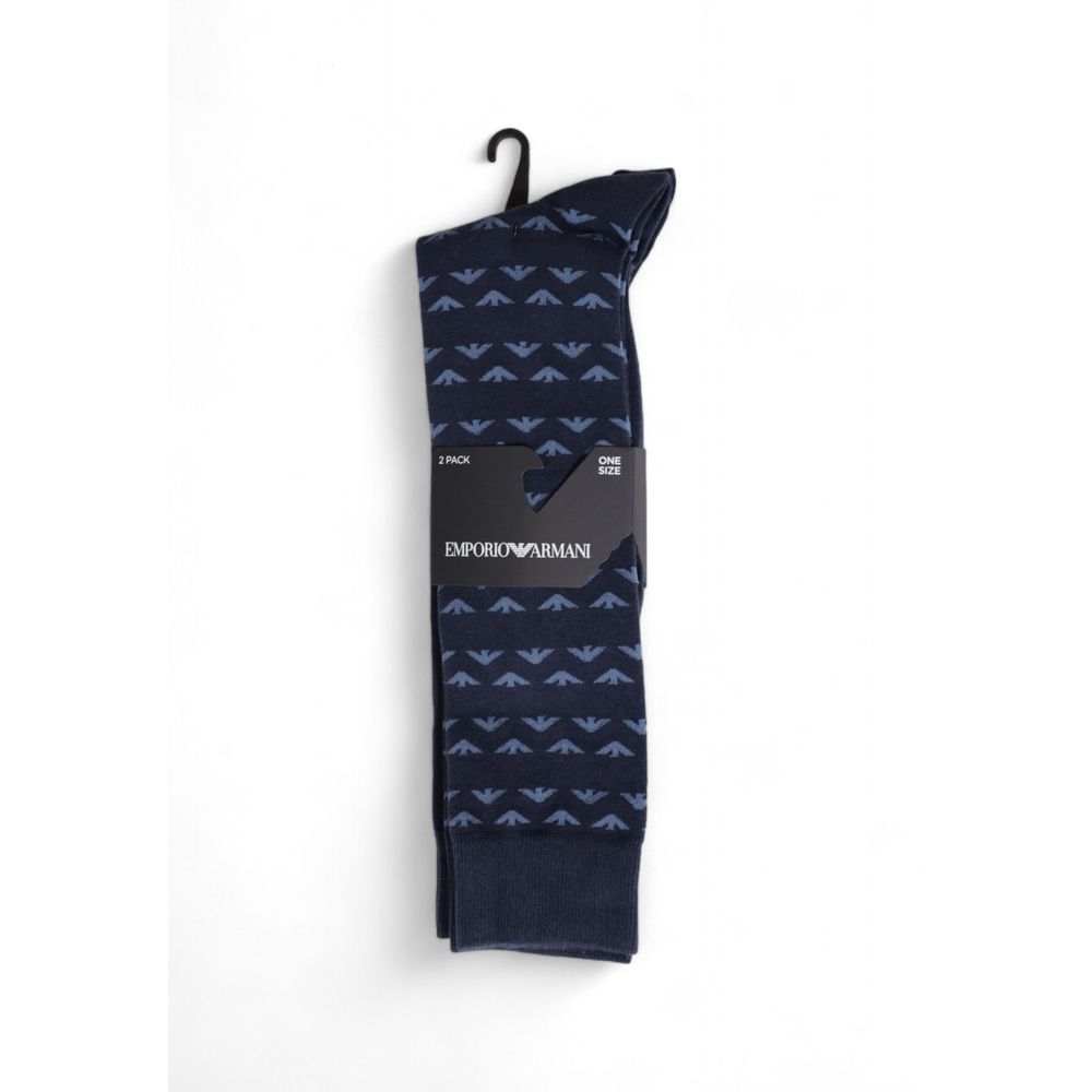 Emporio Armani Underwear – Blaue Baumwollsocke