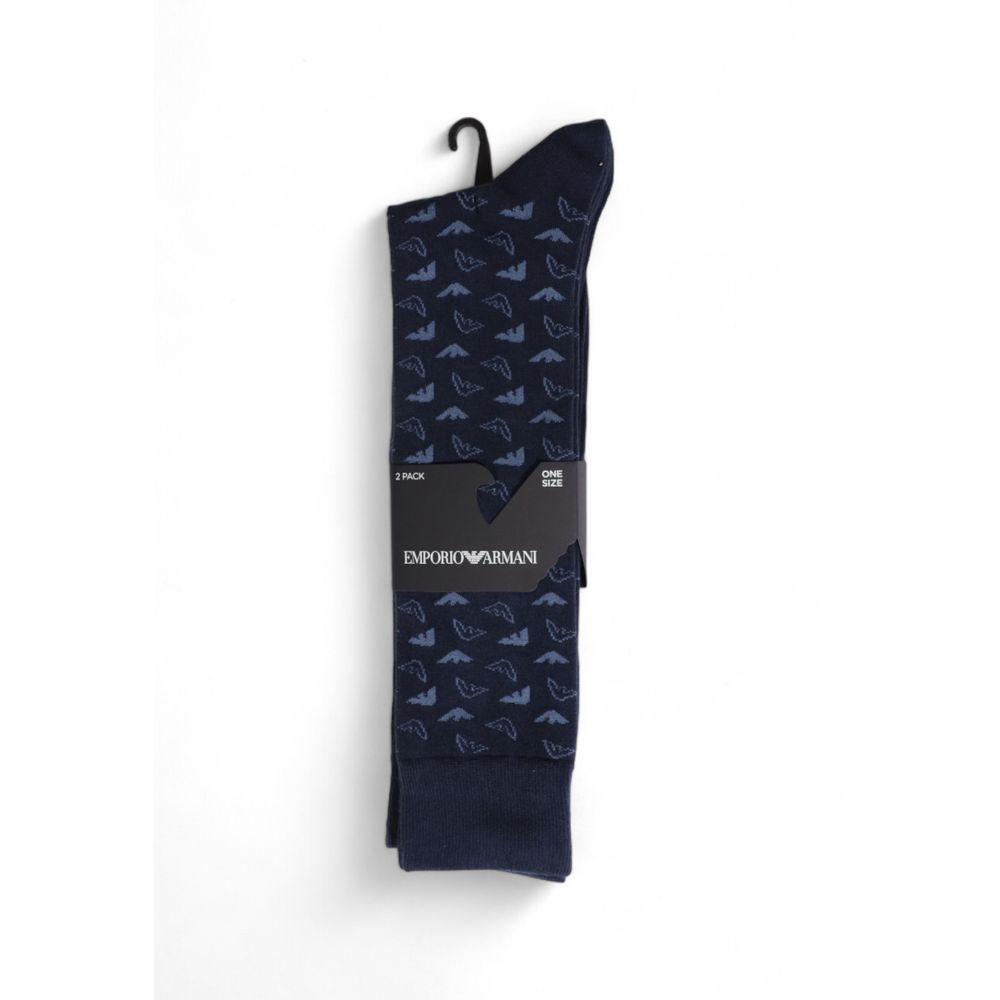 Emporio Armani Underwear – Blaue Baumwollsocke