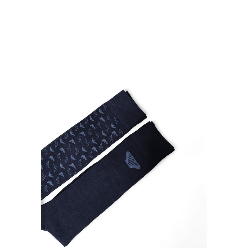 Emporio Armani Underwear – Blaue Baumwollsocke