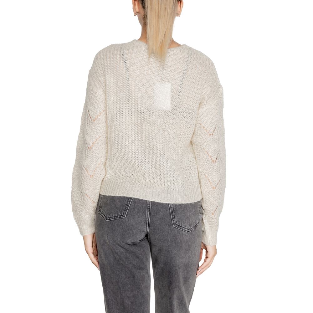 Jacqueline De Yong Cremefarbener Marabu-Pullover