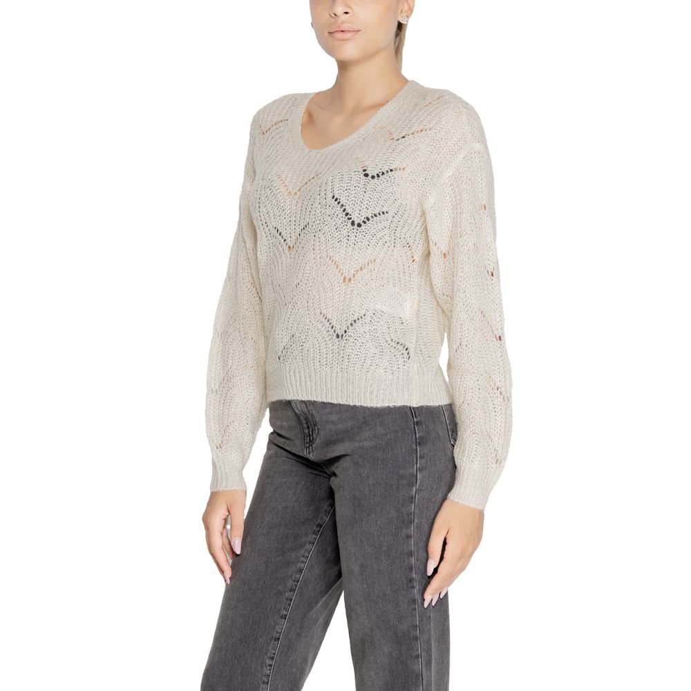 Jacqueline De Yong Cremefarbener Marabu-Pullover