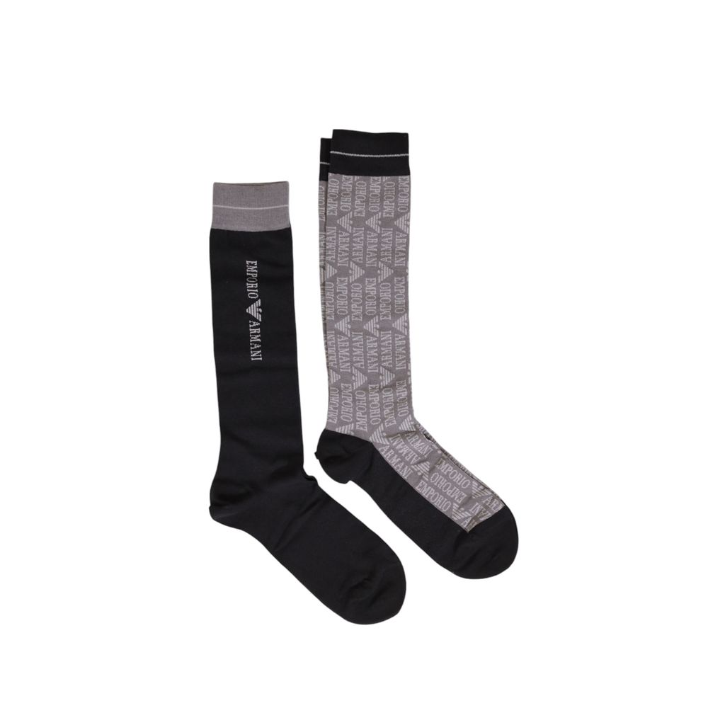 Emporio Armani Underwear – Schwarze Baumwollsocke