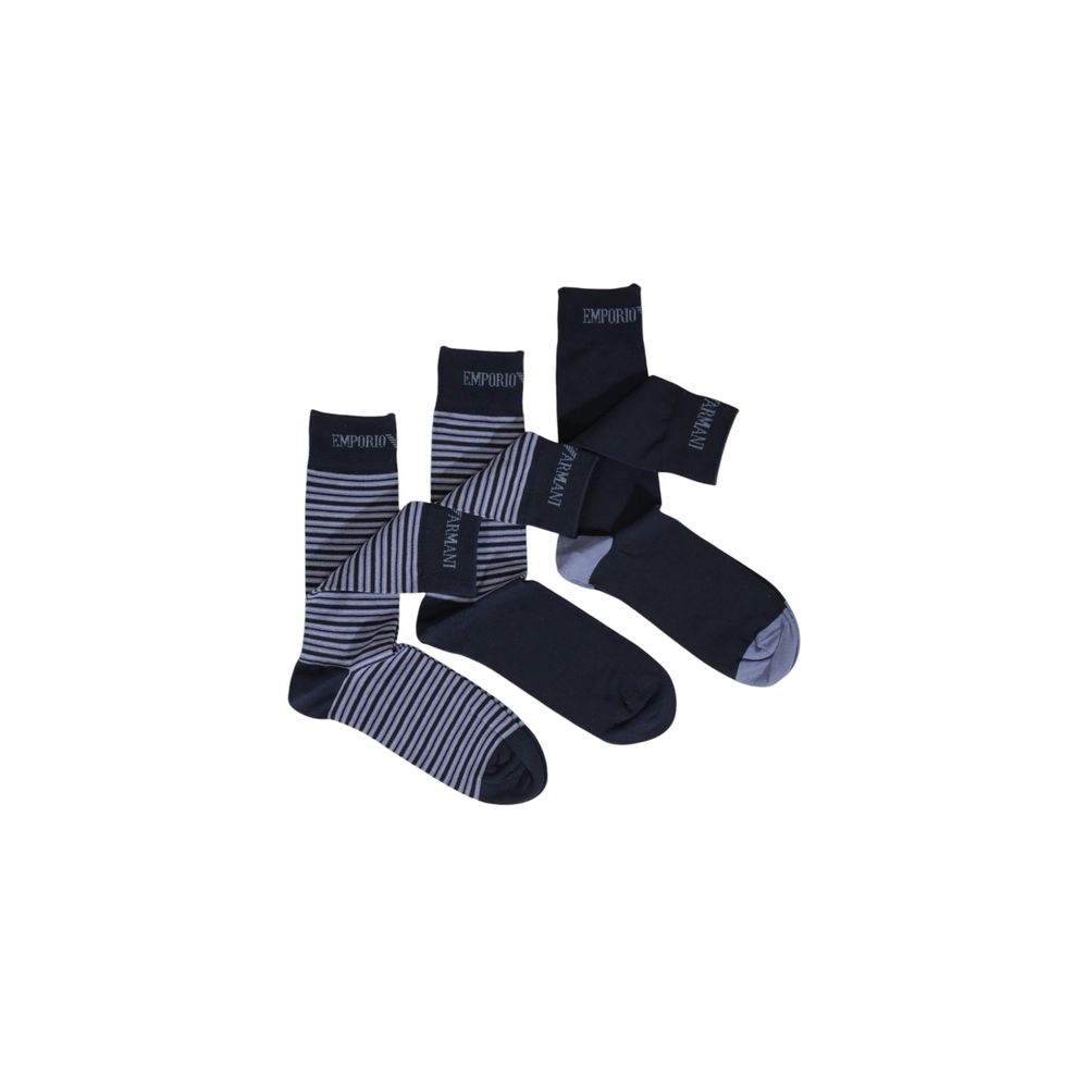 Emporio Armani Underwear – Blaue Baumwollsocke