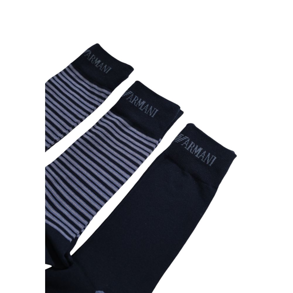 Emporio Armani Underwear – Blaue Baumwollsocke