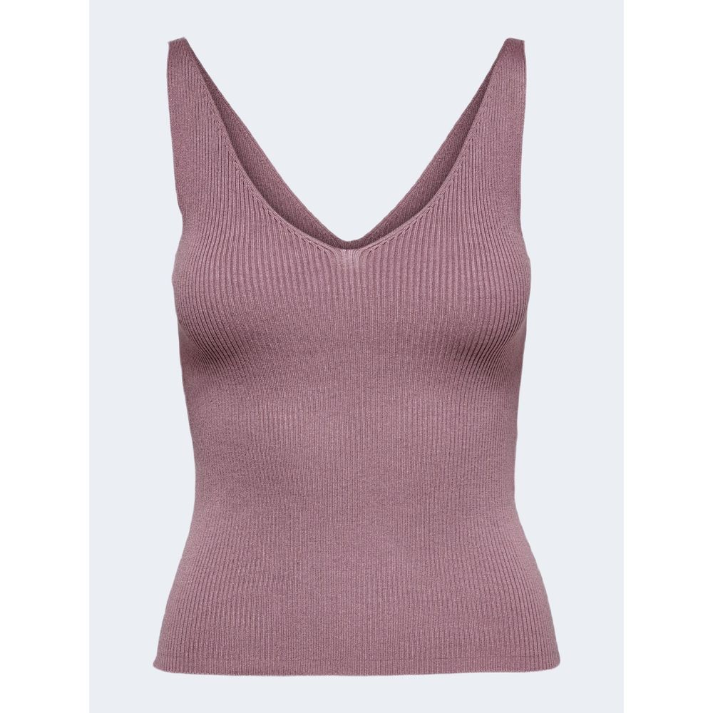 Jacqueline De Yong Purple Viscose Tank Top