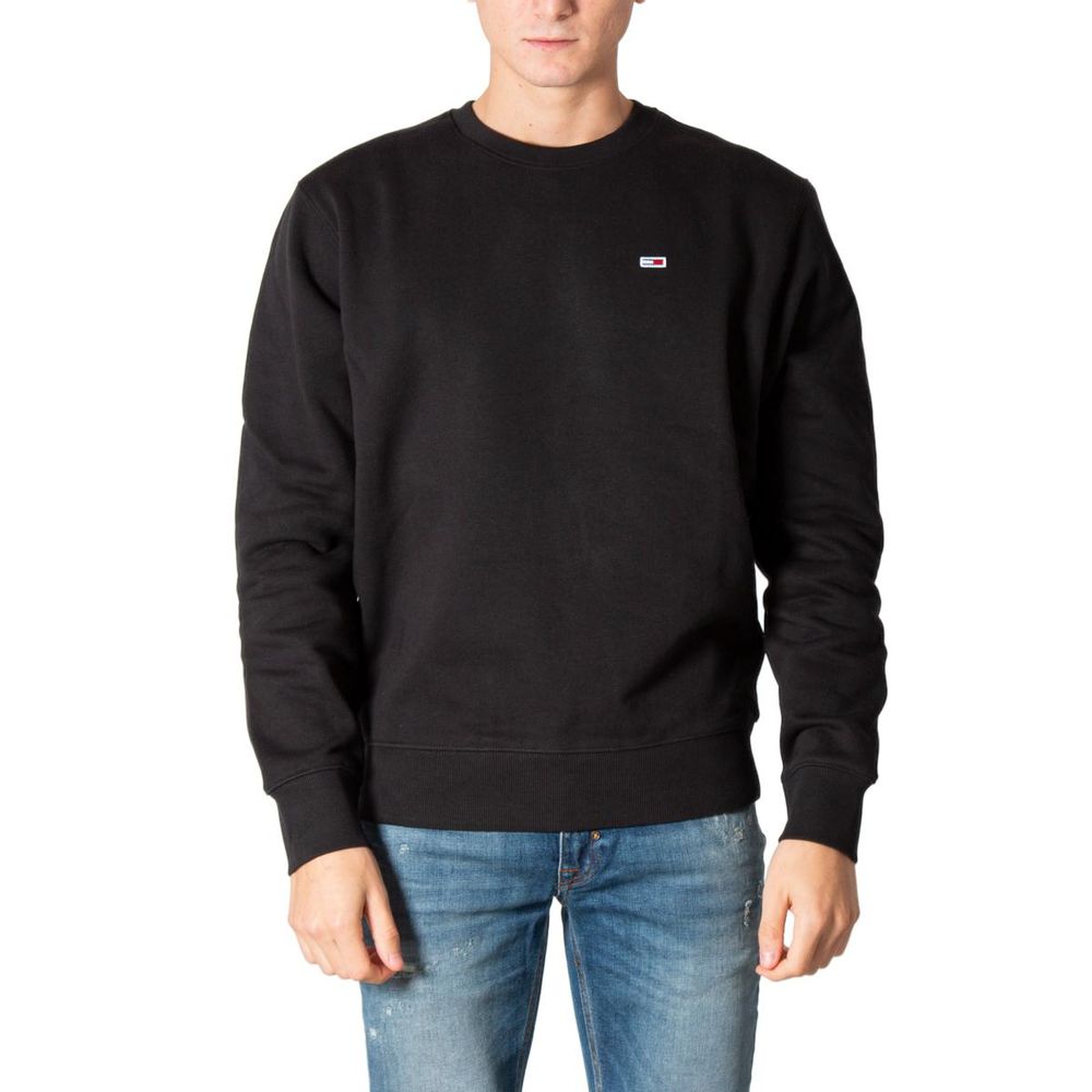 Pulover Tommy Hilfiger Jeans din bumbac negru
