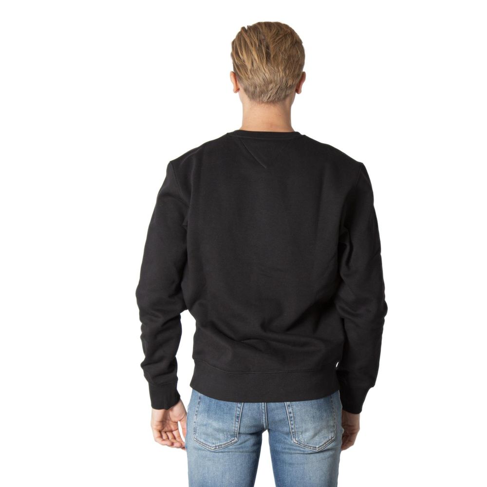 Pulover Tommy Hilfiger Jeans din bumbac negru