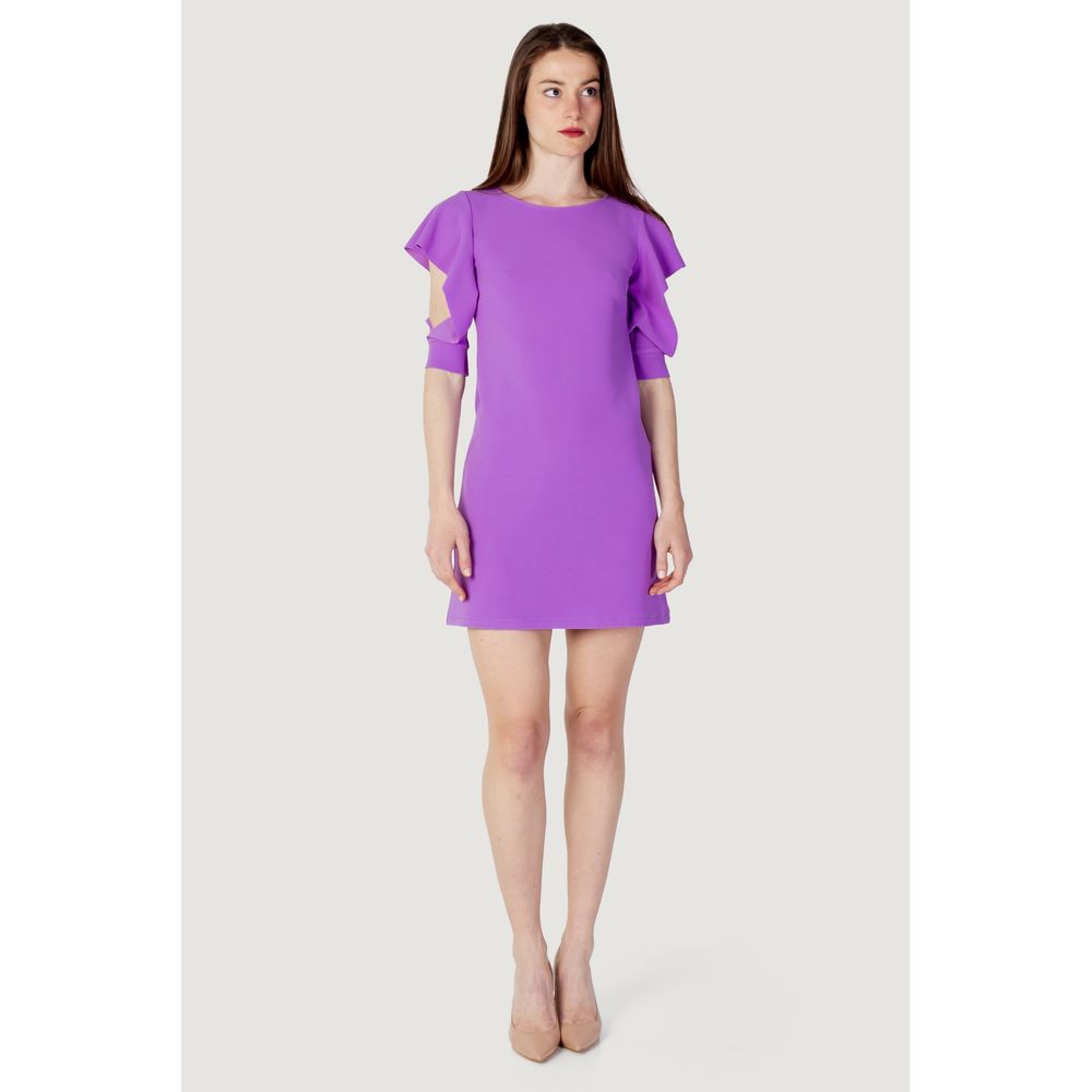 Rochie Rinascimento violet din poliester
