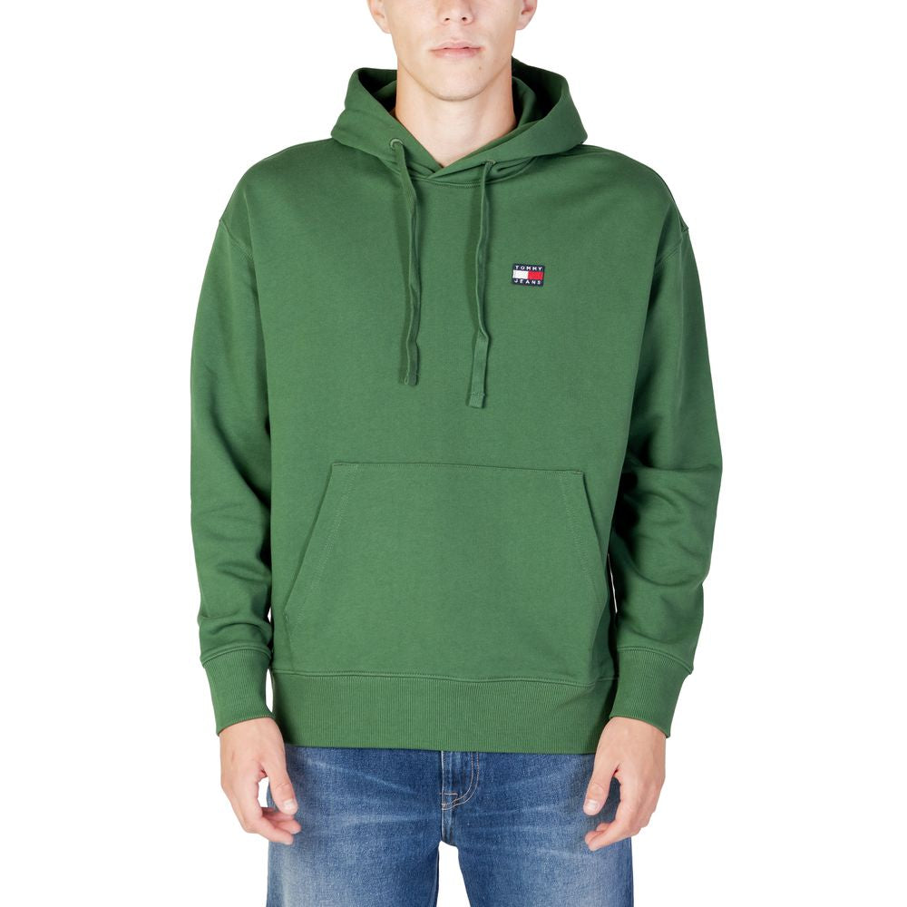 Pulover Tommy Hilfiger Jeans verde din bumbac