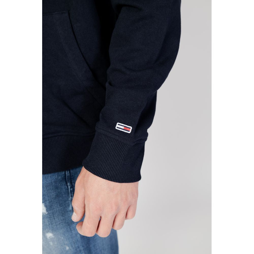 Pulover albastru din bumbac organic Tommy Hilfiger Jeans