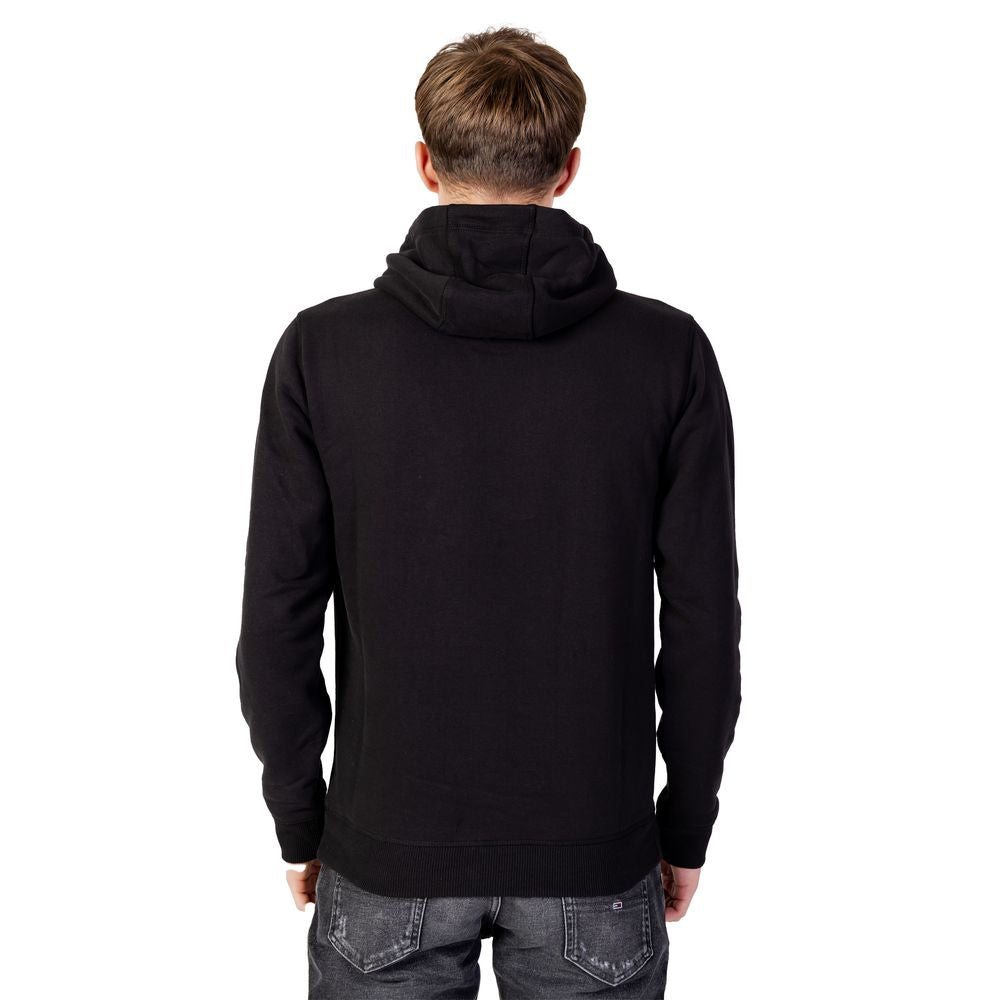 Pulover negru din bumbac organic Tommy Hilfiger Jeans