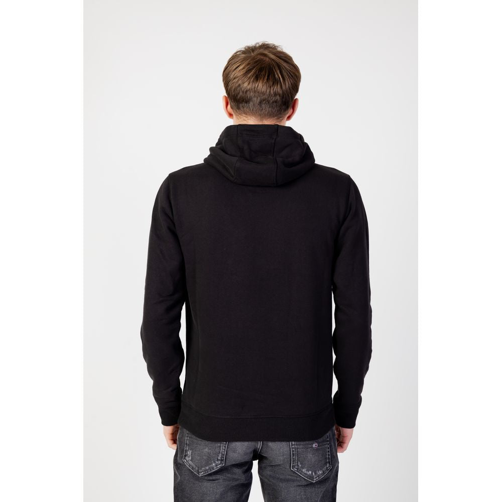 Pulover negru din bumbac organic Tommy Hilfiger Jeans