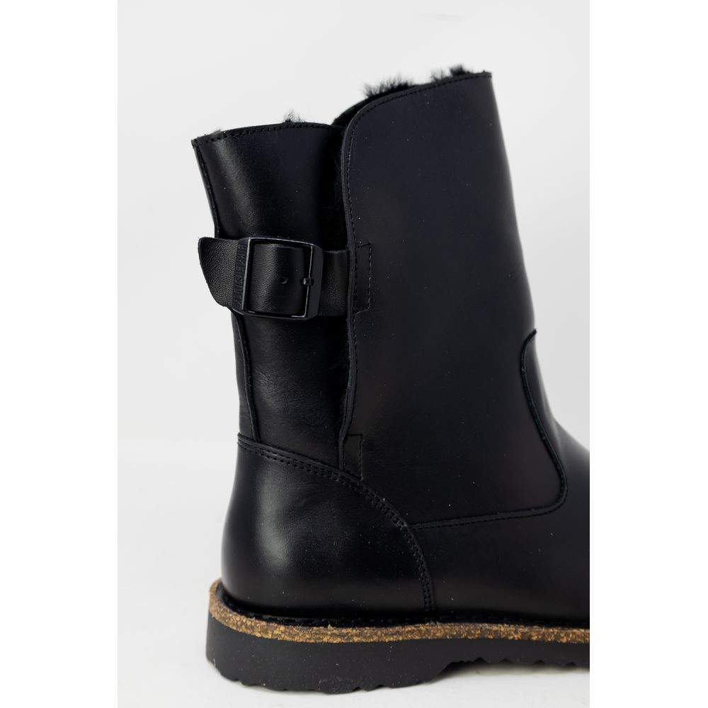 Birkenstock – Schwarze Lederstiefel