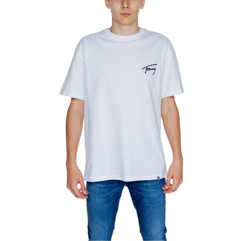 Tricou Tommy Hilfiger Jeans din bumbac alb