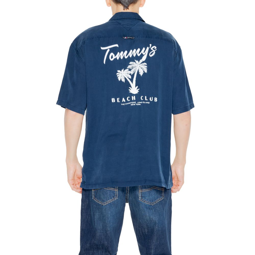 Tommy Hilfiger Jeans – Blaues Lyocell-Hemd
