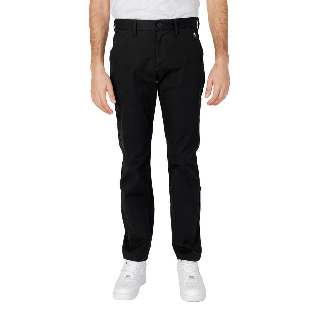 Blugi și pantaloni negri din bumbac organic Tommy Hilfiger Jeans