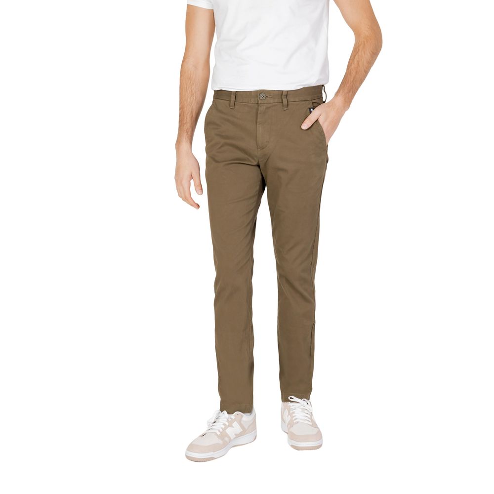 Blugi și pantaloni Tommy Hilfiger Jeans verzi din bumbac organic
