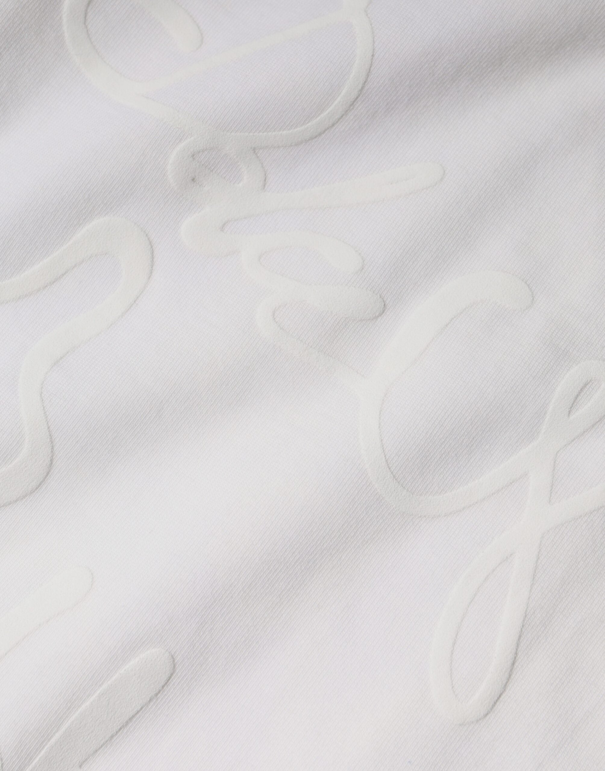 Tricou Dolce &amp; Gabbana cu guler rotund din bumbac și imprimeu alb cu logo