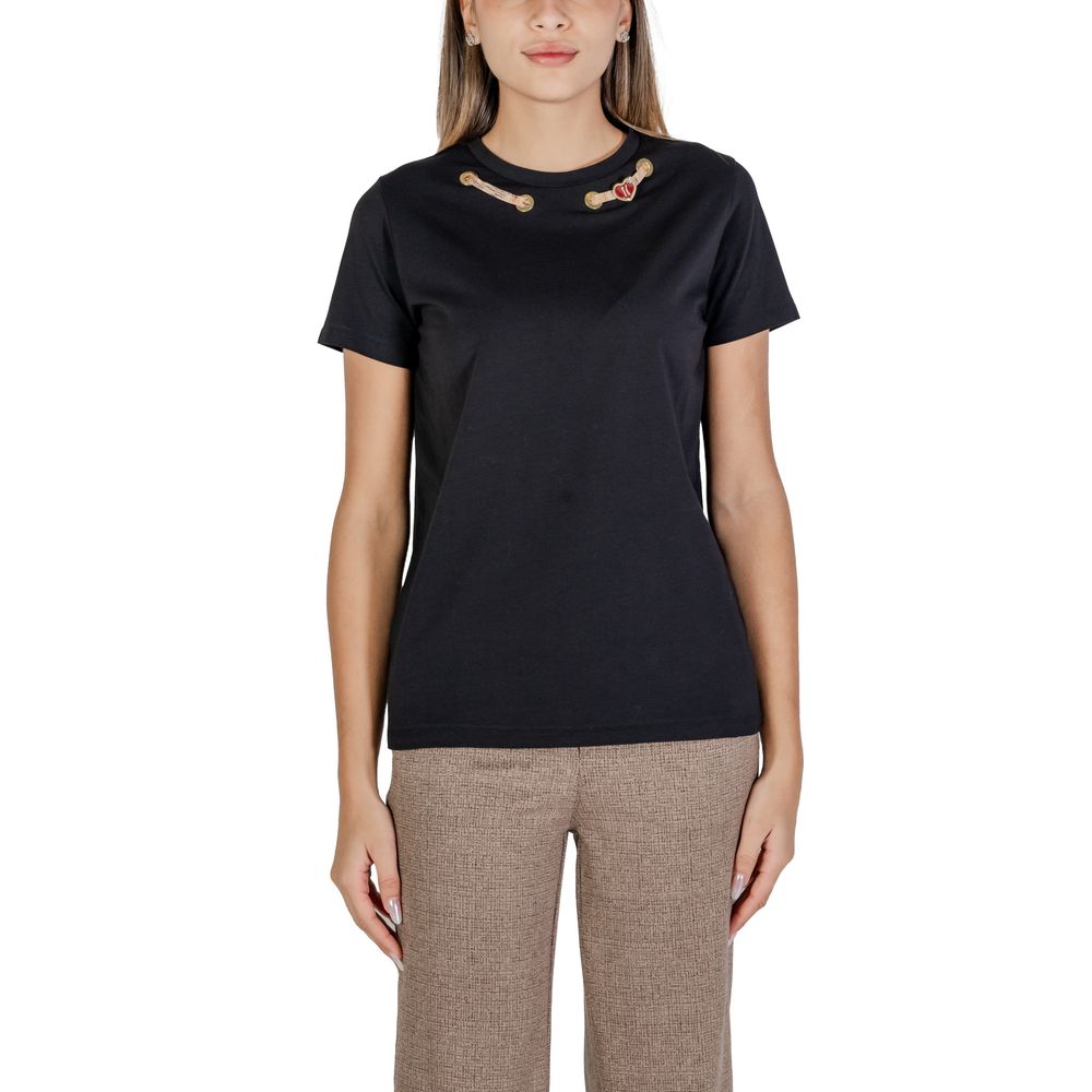 Alviero Martini Prima Classe schwarze Baumwoll-Tops und T-Shirt