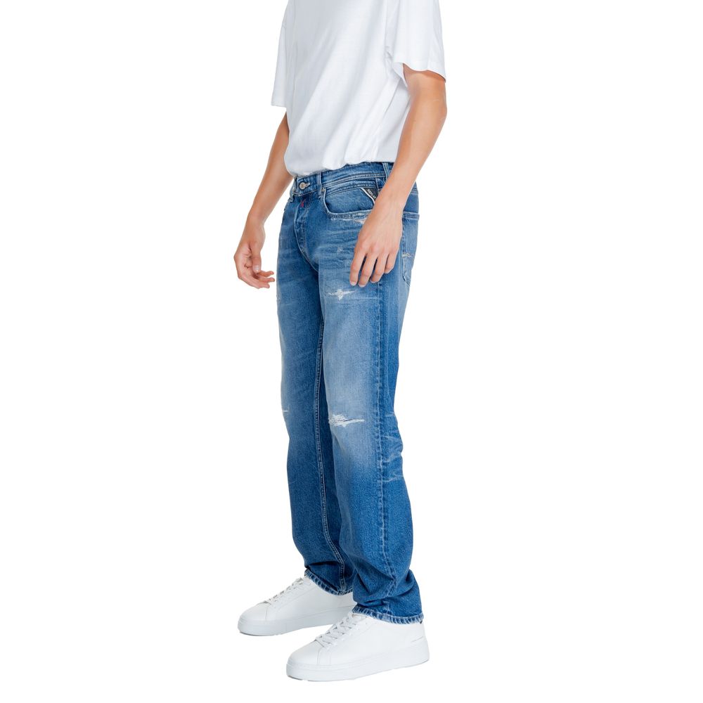 Replay – Blaue Jeans aus Baumwolle mit entspannter Passform