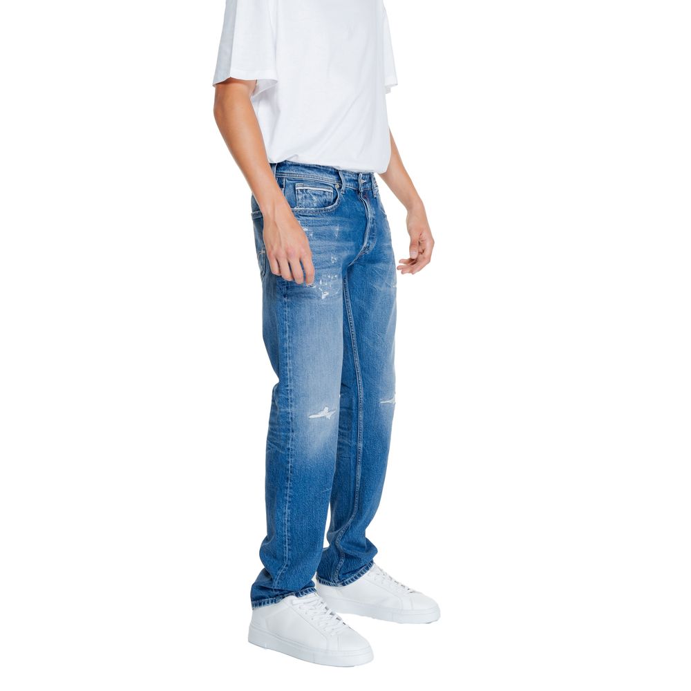 Replay – Blaue Jeans aus Baumwolle mit entspannter Passform