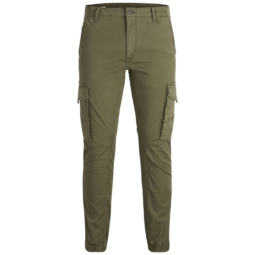 Jack Jones, Grüne Skinny-Hose aus Baumwolle