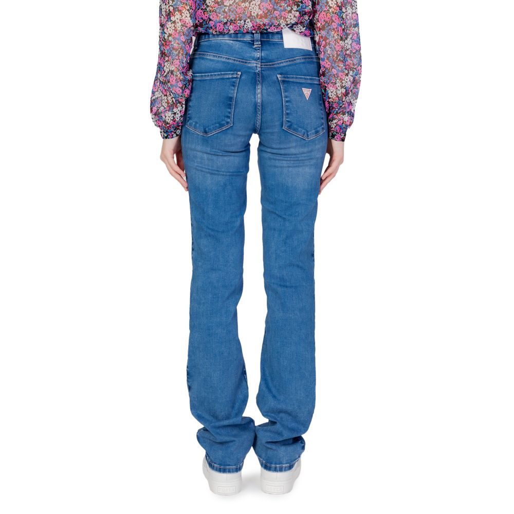 Blugi și pantaloni Guess albastru deschis din bumbac organic