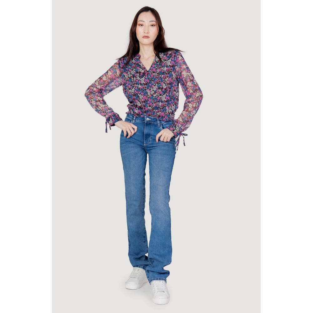 Blugi și pantaloni Guess albastru deschis din bumbac organic