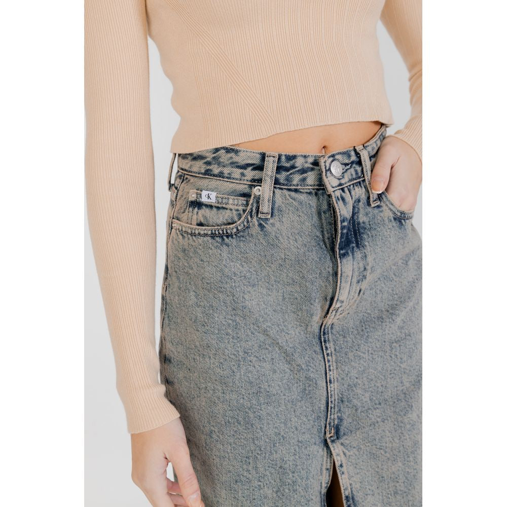 Calvin Klein Jeans – Blauer Baumwollrock