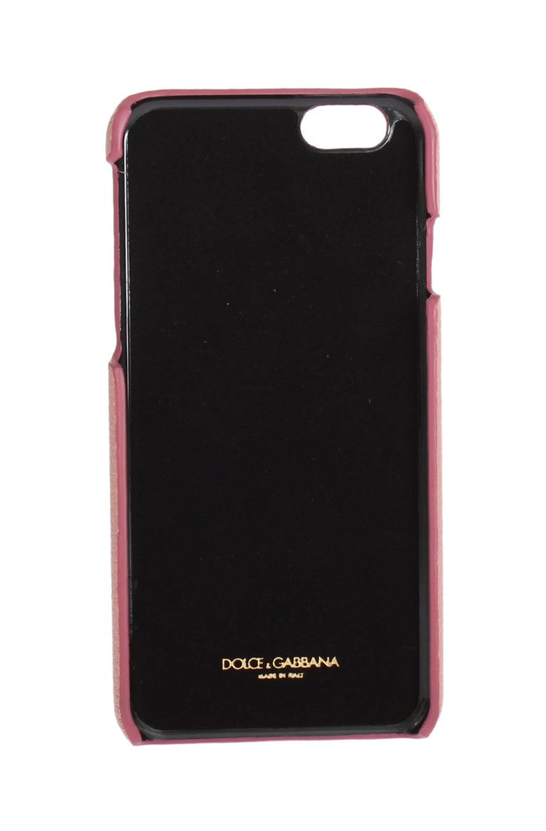 Dolce &amp; Gabbana – Schicke Handyhülle aus rosa Leder mit Herzverzierung
